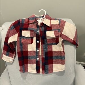 Plaid Button-Up Shirt/Jacket Toddler 2-3T